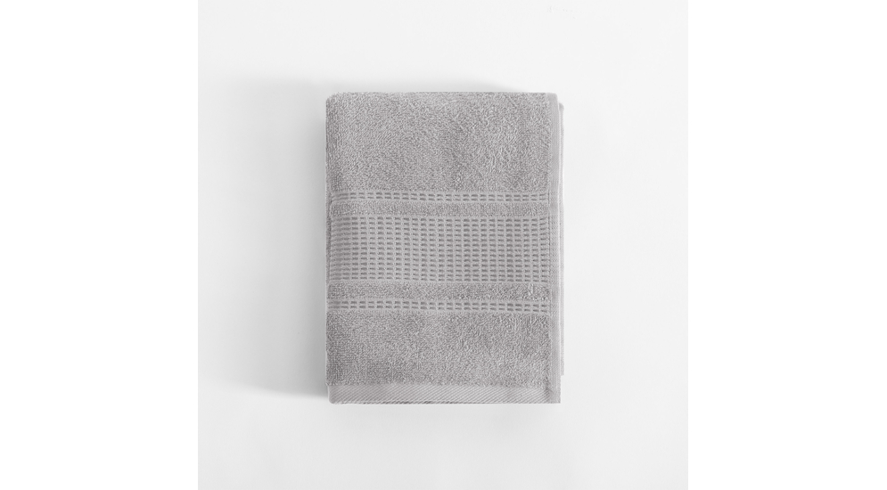 Jasnoszary ręcznik z bawełny