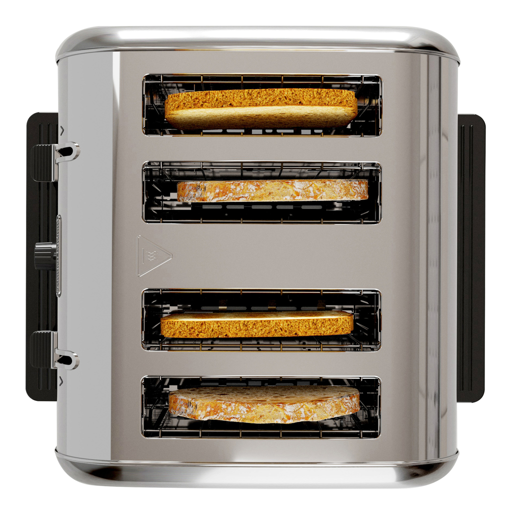 Toster VENTURE MORPHY RICHARDS umożliwia przygotowanie za jednym razem 4 równomiernie przypieczonych tostów z cienkich i grubych kromek. 