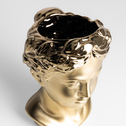 Wazon głowa w stylu greckim złoty 25 cm