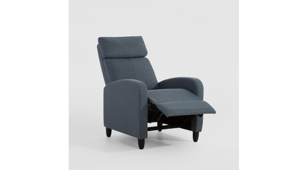 Fotel wypoczynkowy z funkcją relaks niebieski KATINIO