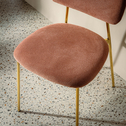 Krzesło tapicerowane różowe ERMENIO
