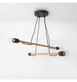 Lampa wisząca jasne drewno HELIX IV WOOD