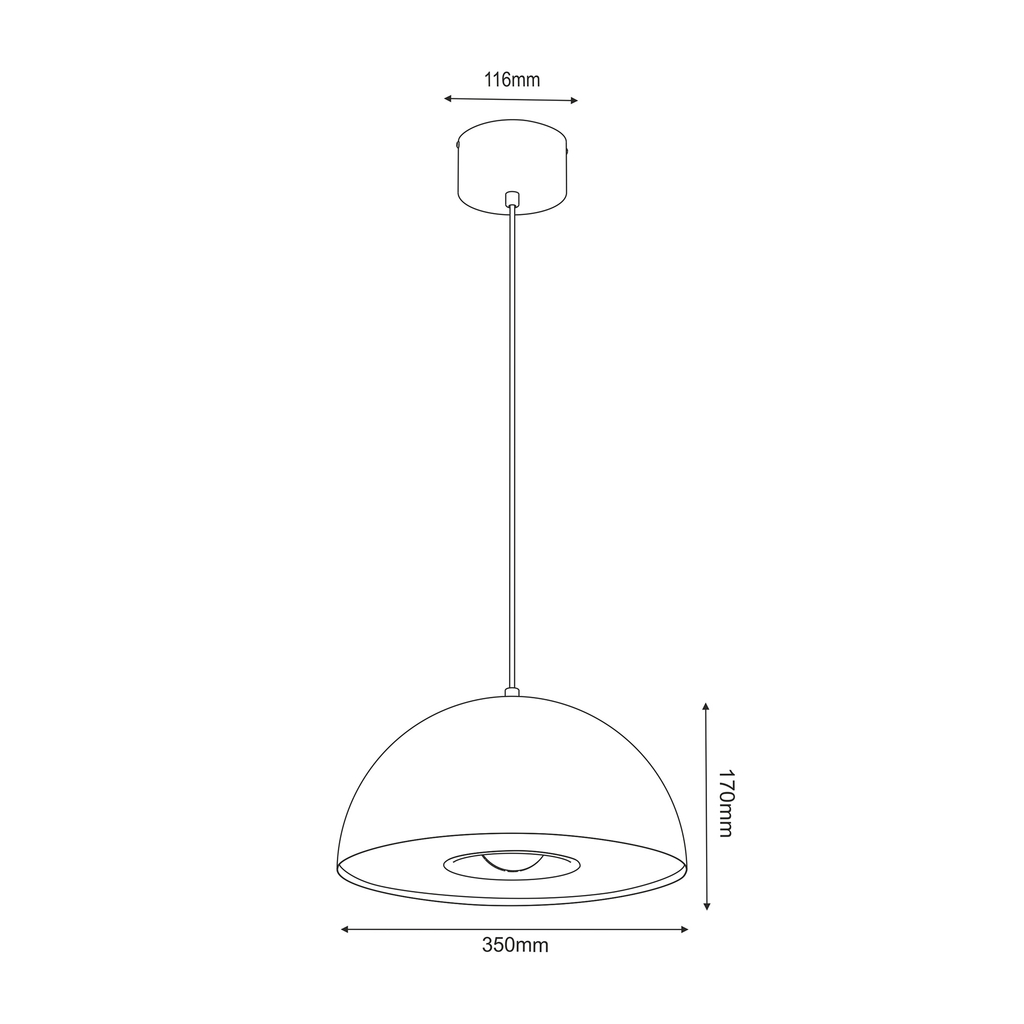 Lampa wisząca czarna jasne drewno ELGUND 35 cm