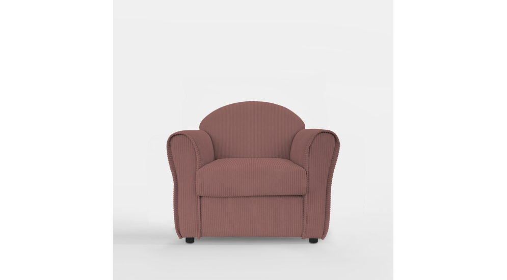 Fotel sztruksowy różowy ANINIO