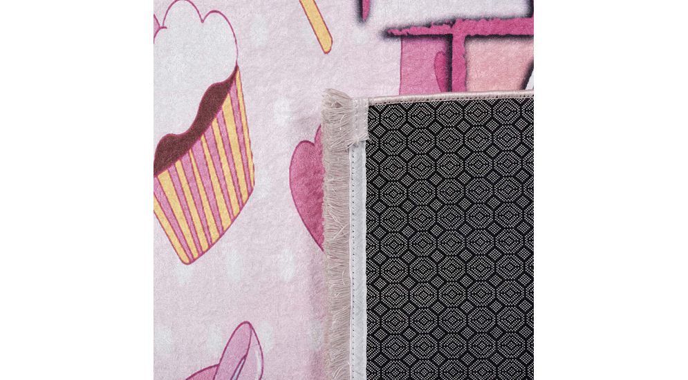 Dywan drukowany różowy HOPS PETRA 120x160 cm - detal. 