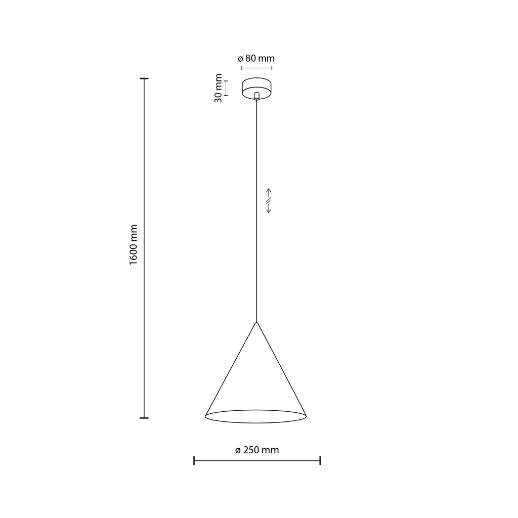 Lampa wisząca geometryczna pomarańczowa CONO