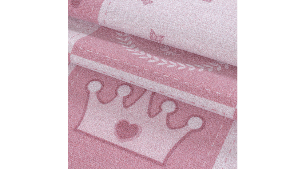 Dywan różowy dla małej księżniczki PLAY 160x230 cm - detal. 