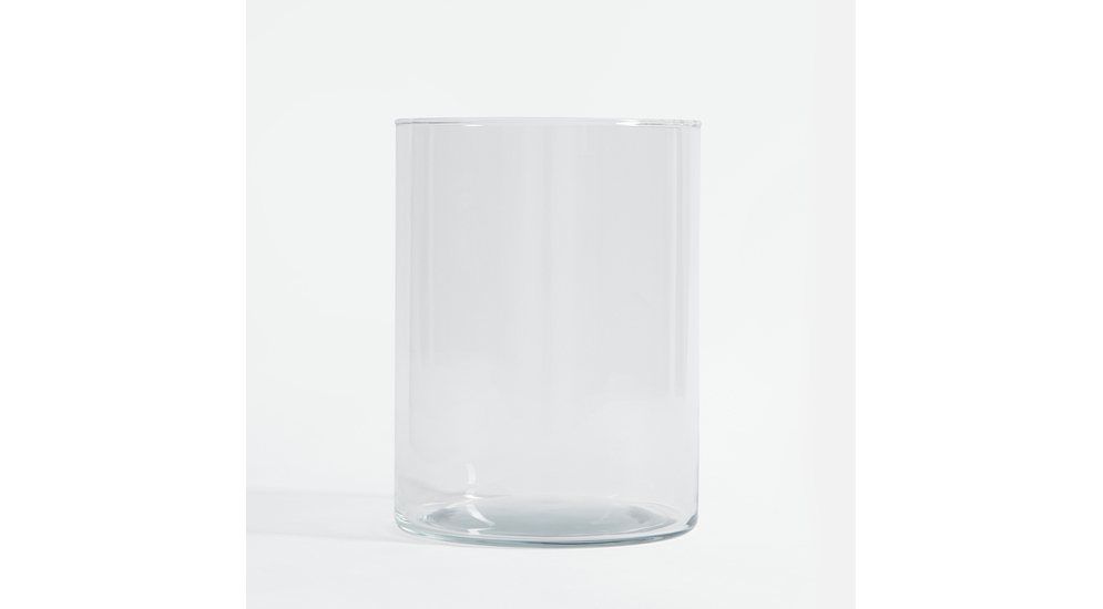 Szklany wazon w kształcie cylindra 20 cm
