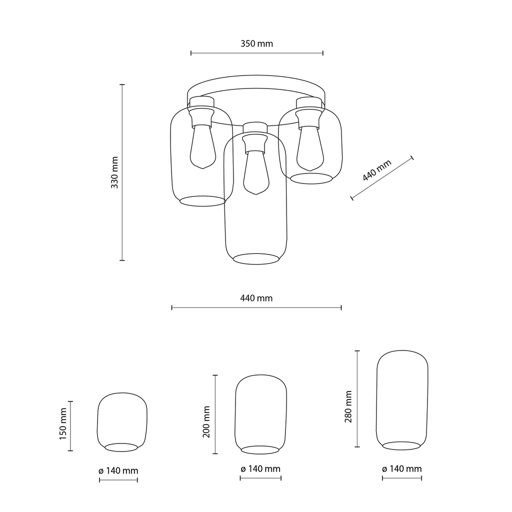 Lampa sufitowa MARCO GREEN 3