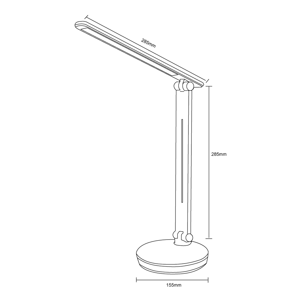 Lampa biurkowa LED nowoczesna czarna podstawa RGB