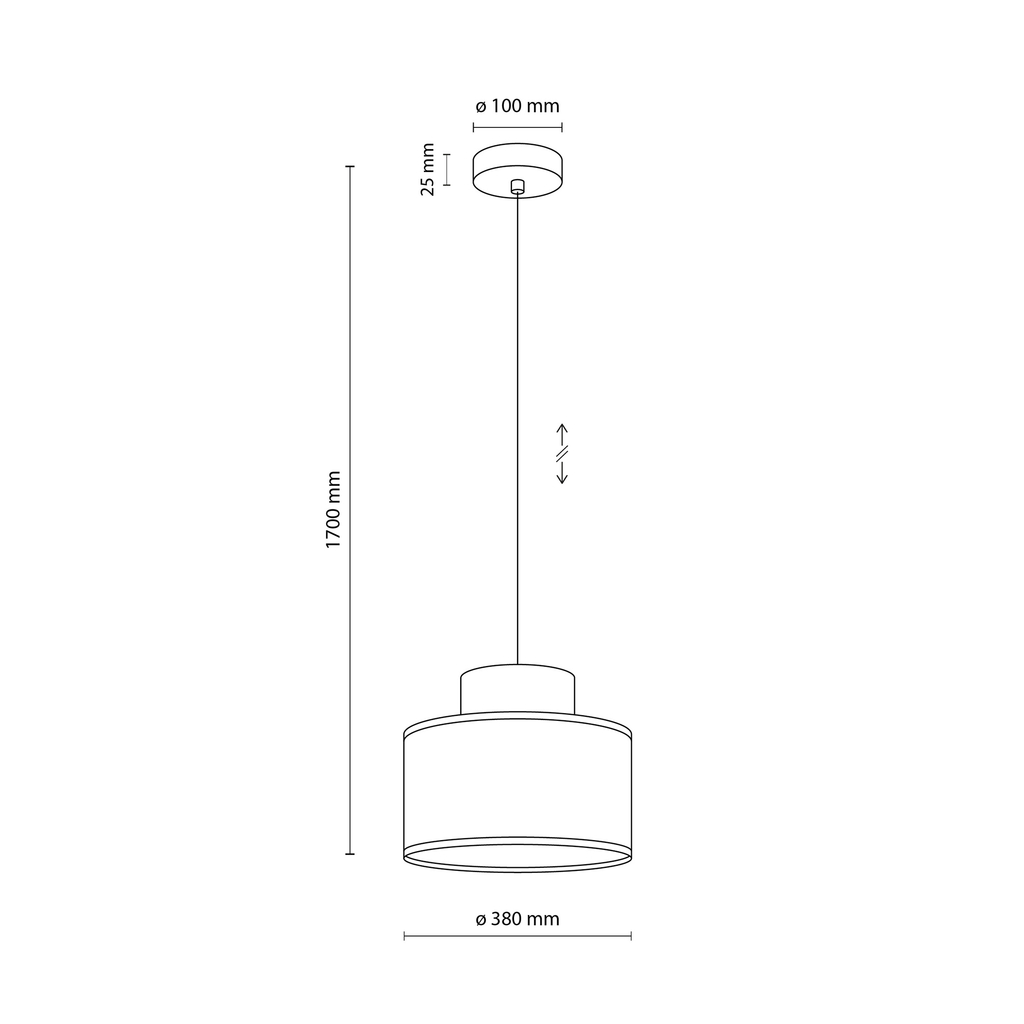 Lampa wisząca abażur DUO JUTA BROWN