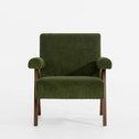 Fotel sztruksowy zielony STARLA