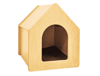 Drewniany domek dla psa z materacem DORA L