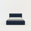 Łóżko tapicerowane boucle niebieskie CELINE 140x200 cm