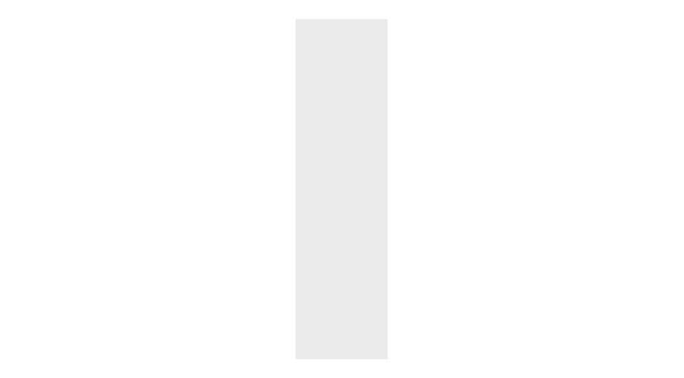 Formatka stojąca PIANTA 58x214,6 biały, wysoki połysk
