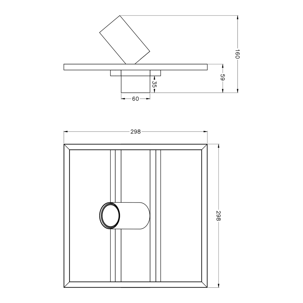 Lampa sufitowa LED z reflektorem geometryczna drewno KORDA