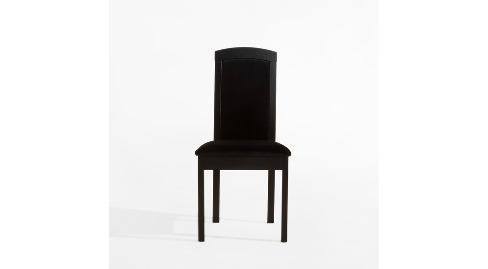 Krzesło drewniane z czarną tapicerką