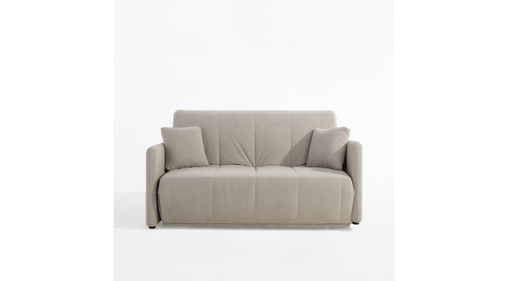 Sofa trzyosobowa w kolorze ciepłego odcienia szarości