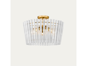 Lampa sufitowa glamour złota BACH 41 cm