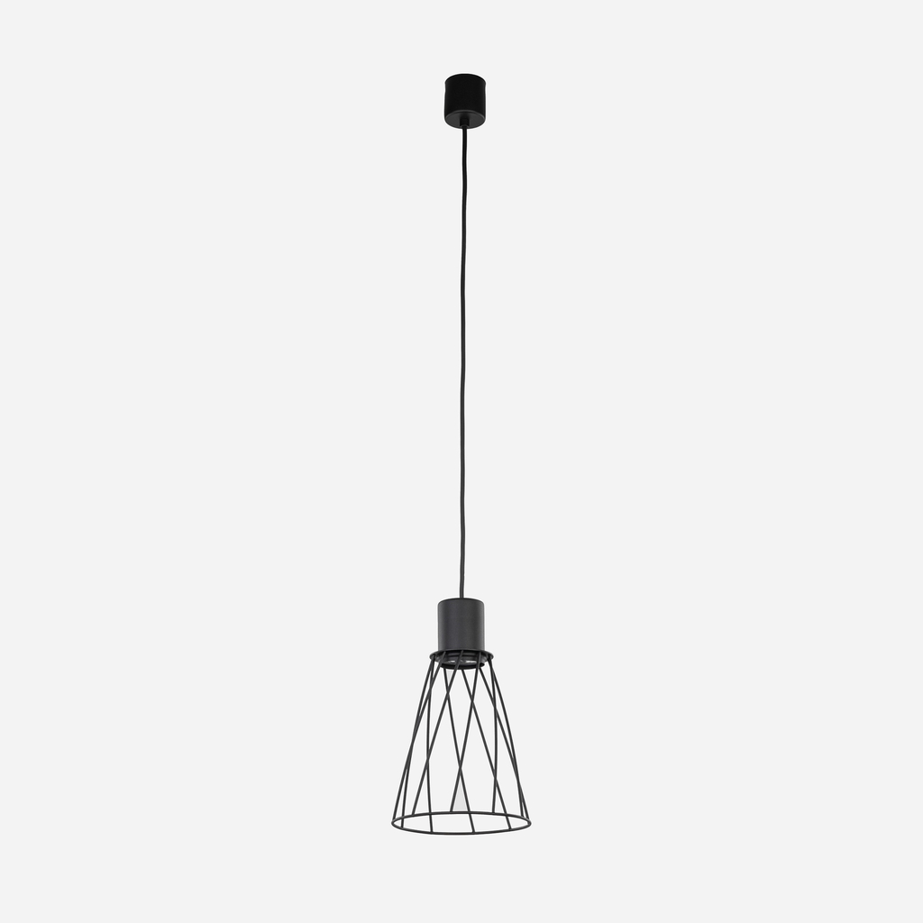 Lampa wisząca loftowa MODESTO BLACK I fi 16 cm