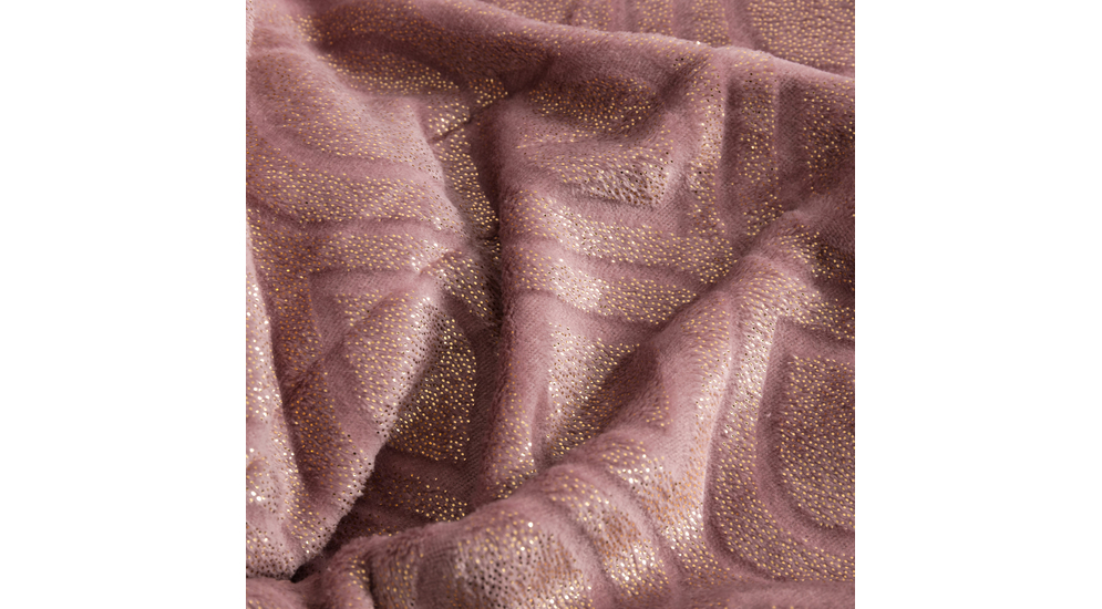 Koc różowy JASMINE 130x160 cm z poliestru.