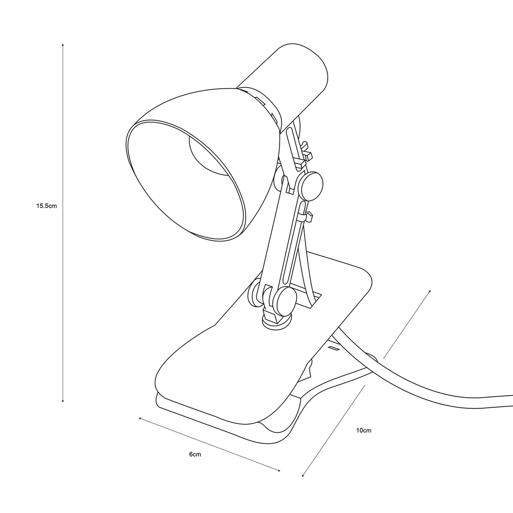 Lampa biurkowa LED USB z klipsem pomarańczowo-niebieska LOPE