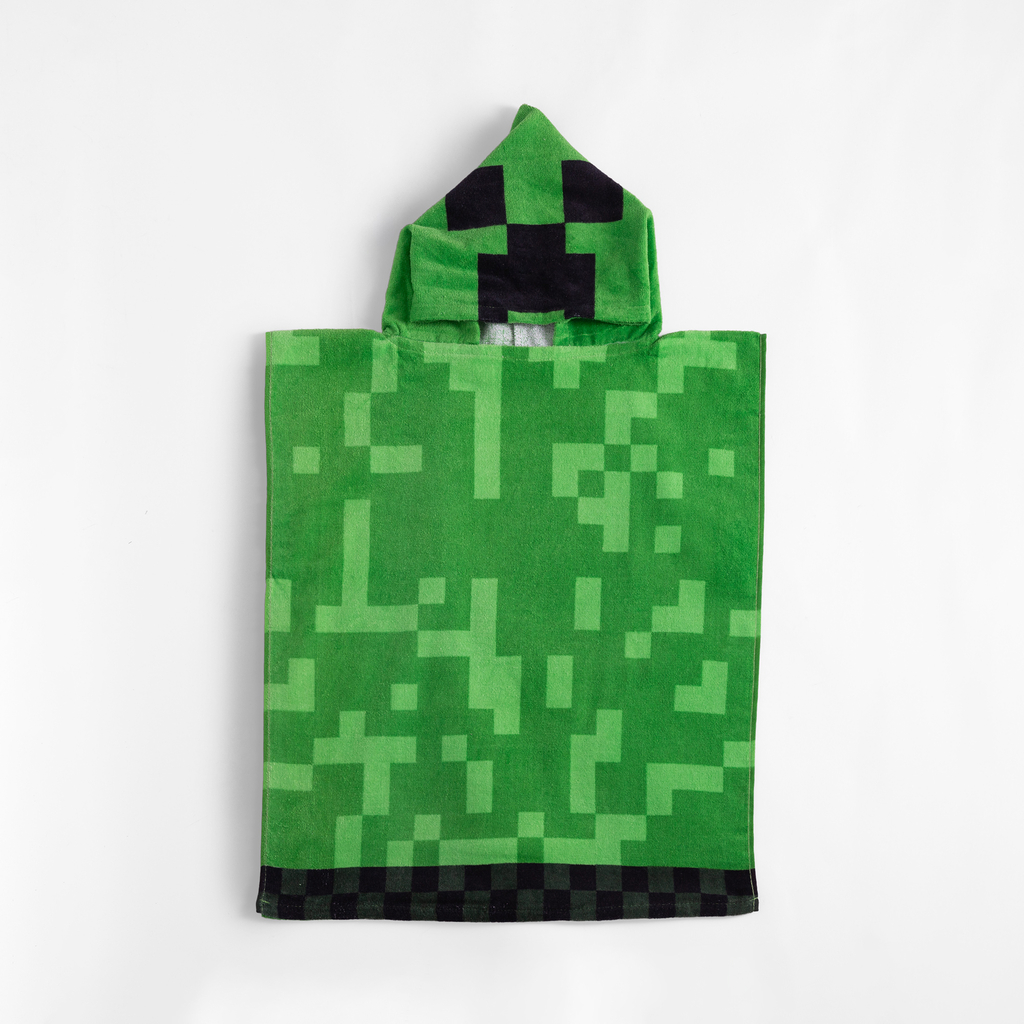 Poncho dla dziecka zielone MINECRAFT 50x115 cm