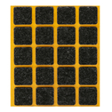 Podkładki pod meble czarne KWADRAT 2x2 cm