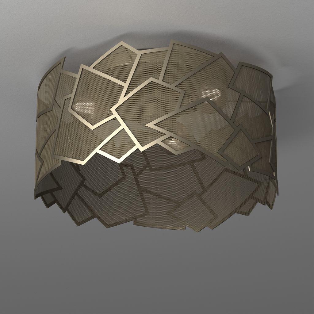 Lampa sufitowa tytanowe złoto CAMO III