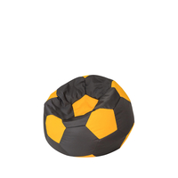 Puf dla dzieci piłka żółto-czarny BALL L