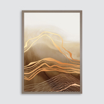 Obraz w brązowej ramie BROWN WAVES I 50x70 cm