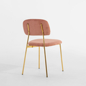 Krzesło tapicerowane różowe ERMENIO