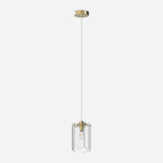 Lampa wisząca transparentne szkło złota NIRA φ16 cm