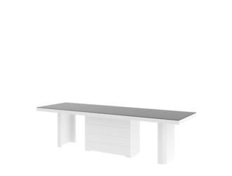 Stół rozkładany KOLOS MAT szary / biały