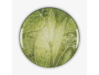 Talerz deserowy zielony CZTERY PORY ROKU 20,5 cm