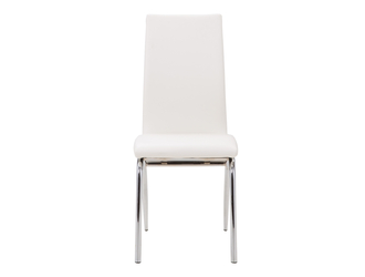 Krzesło białe z ekoskóry VILLA