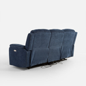 Sofa 3-osobowa z funkcją relaks niebieska ZATRI