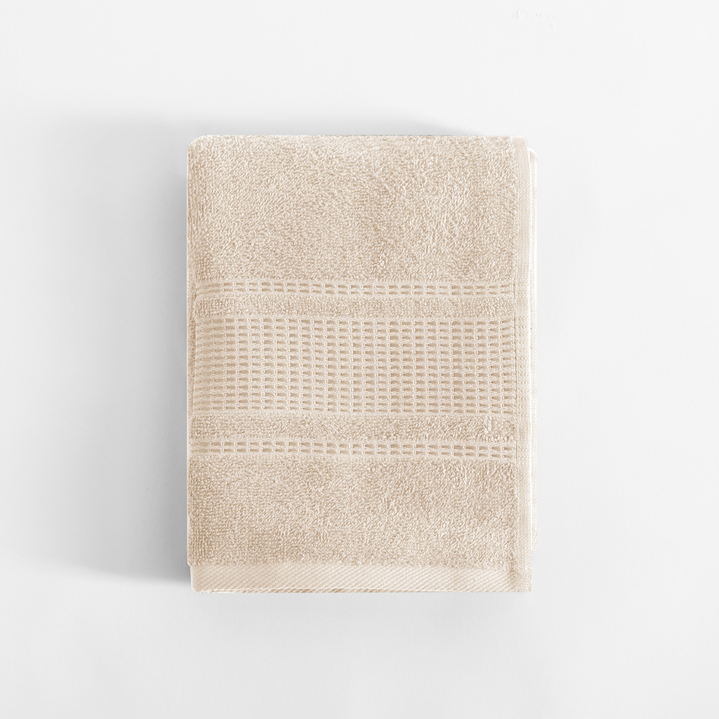 Kremowy ręcznik bawełniany