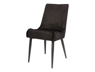 Krzesło welurowe czarne JAVON