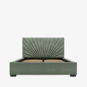 Łóżko tapicerowane zielone FELICIA CORTO 160x200 cm