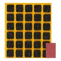 Podkładki pod meble czarne KWADRAT 1,5x1,5 cm