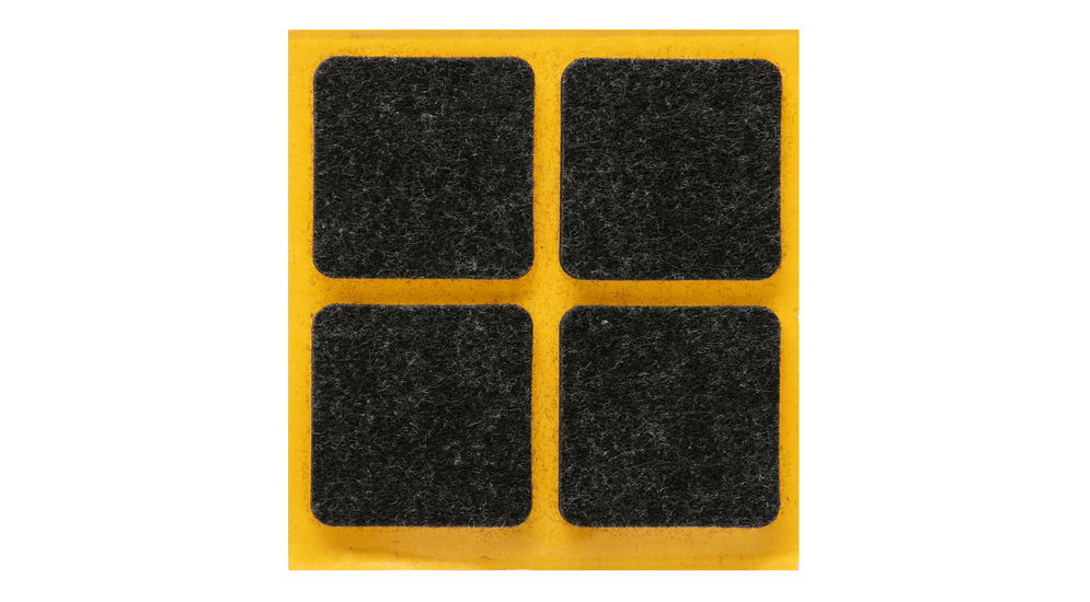 Podkładki pod meble czarne KWADRAT 4x4 cm