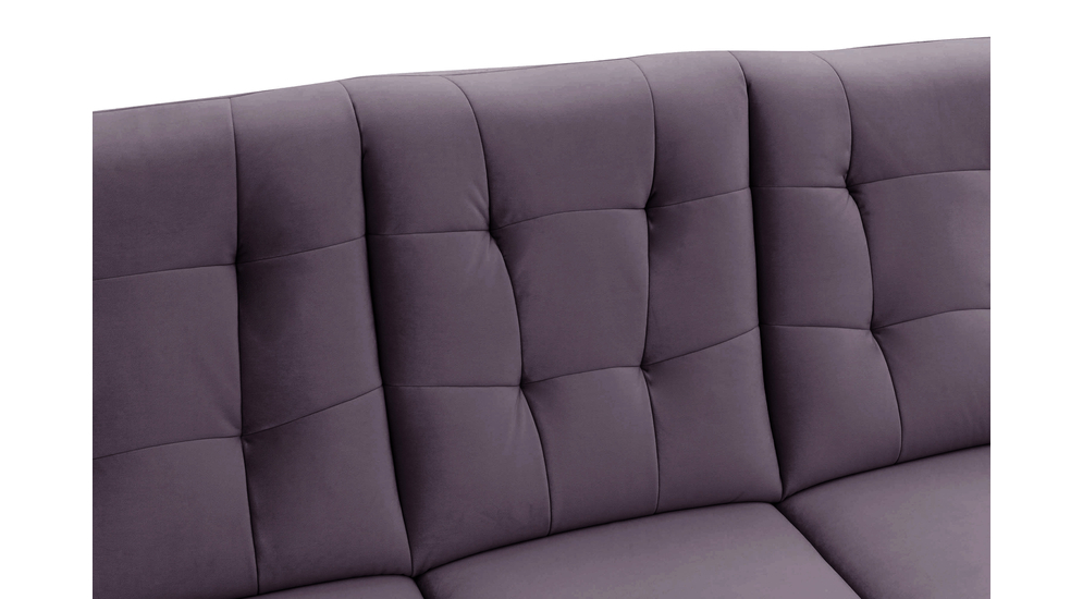 Sofa fioletowa SCANDI 187 cm