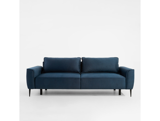 Sofa rozkładana 3-osobowa niebieska LUGO