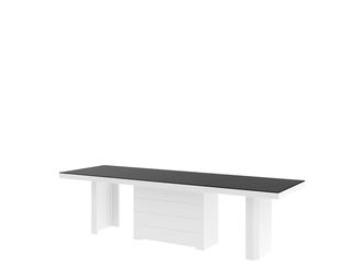 Stół rozkładany KOLOS połysk czarny / biały