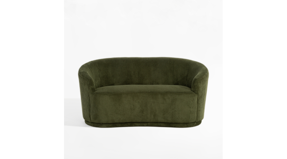 Sofa sztruksowa zielona SNUGLA