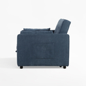 Sofa 133 cm niebieska SYLWERO