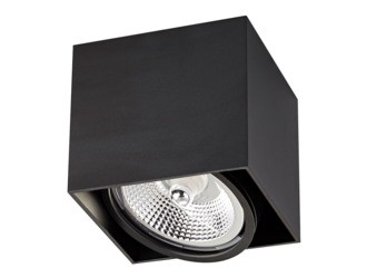Reflektor natynkowy 1-punktowy czarny BOX1 13,2x13,2 cm