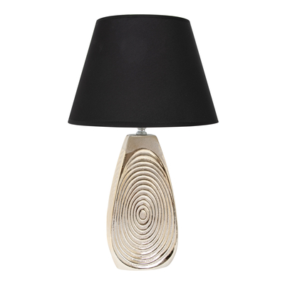 

Salony Agata Lampa stołowa ceramiczna spiral czarno-złota 45,5 cm