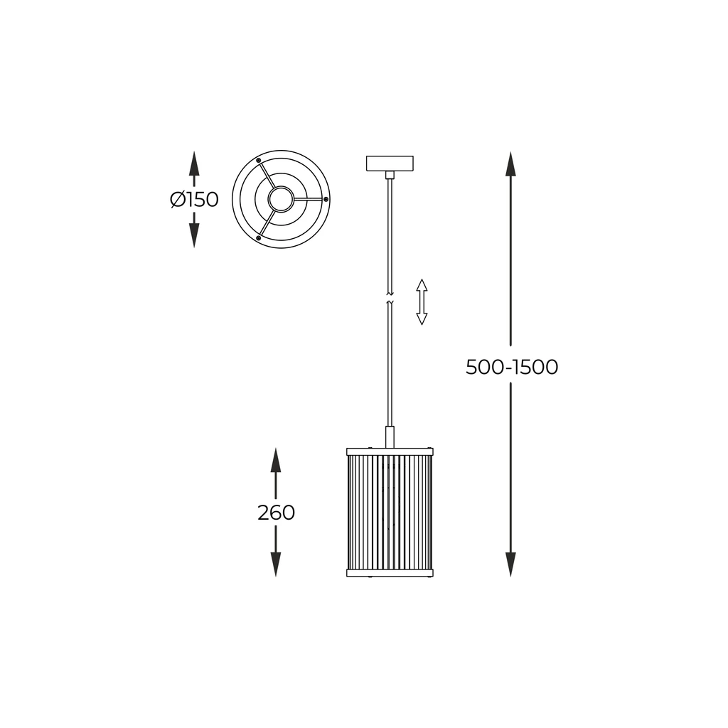 Lampa wisząca SERGIO P0528-01F-V6AC